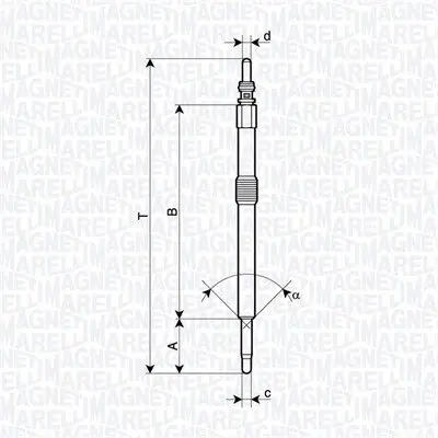 Glühkerze 11,5 V MAGNETI MARELLI 062900133304