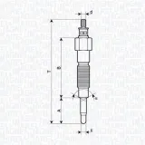 Glühkerze 11 V MAGNETI MARELLI 062900142304