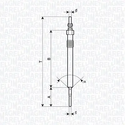 Glühkerze 4,4 V MAGNETI MARELLI 062900127304 Bild Glühkerze 4,4 V MAGNETI MARELLI 062900127304