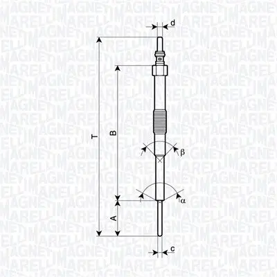 Glühkerze 11 V MAGNETI MARELLI 062900129304