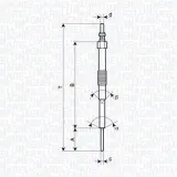 Glühkerze 11 V MAGNETI MARELLI 062900129304