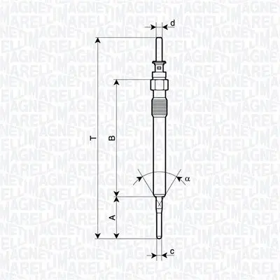 Glühkerze 5,4 V MAGNETI MARELLI 062900130304