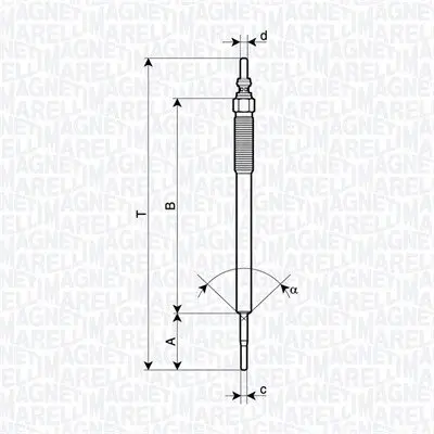 Glühkerze 11 V MAGNETI MARELLI 062900131304 Bild Glühkerze 11 V MAGNETI MARELLI 062900131304