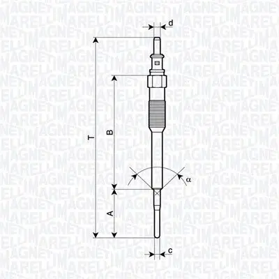 Glühkerze 7 V MAGNETI MARELLI 062900136304 Bild Glühkerze 7 V MAGNETI MARELLI 062900136304
