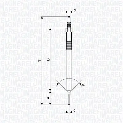 Glühkerze 7 V MAGNETI MARELLI 062900137304 Bild Glühkerze 7 V MAGNETI MARELLI 062900137304