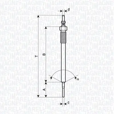 Glühkerze 7 V MAGNETI MARELLI 062900138304