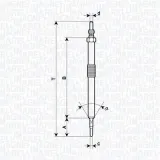 Glühkerze 11 V MAGNETI MARELLI 062900139304