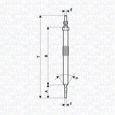 Glühkerze 11 V MAGNETI MARELLI 062900139304 Bild Glühkerze 11 V MAGNETI MARELLI 062900139304