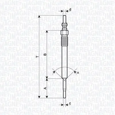 Glühkerze 5 V MAGNETI MARELLI 062900140304 Bild Glühkerze 5 V MAGNETI MARELLI 062900140304