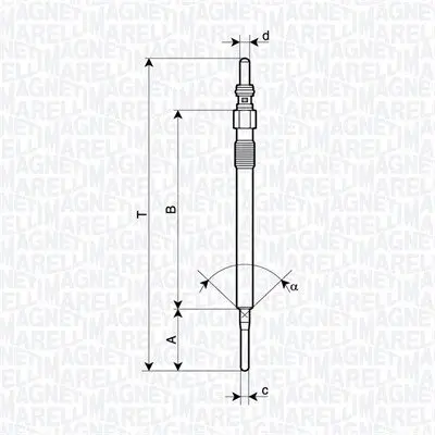 Glühkerze 4,4 V MAGNETI MARELLI 062900141304