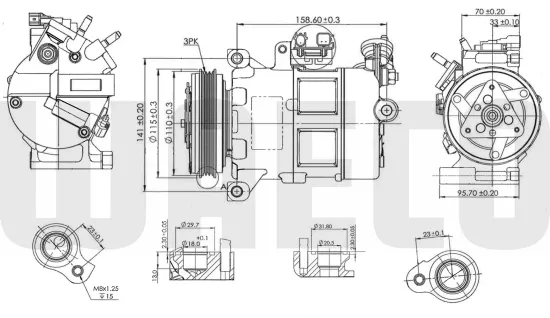 Kompressor, Klimaanlage 12 V WAECO 8880100632 Bild Kompressor, Klimaanlage 12 V WAECO 8880100632