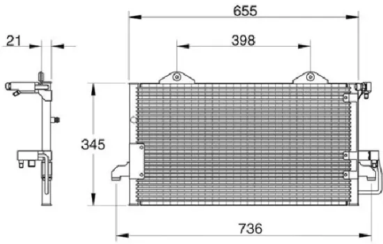 Kondensator, Klimaanlage WAECO 8880400015 Bild Kondensator, Klimaanlage WAECO 8880400015