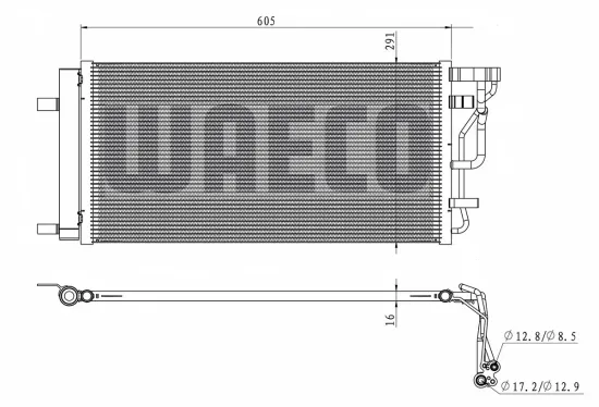 Kondensator, Klimaanlage WAECO 8880400630 Bild Kondensator, Klimaanlage WAECO 8880400630