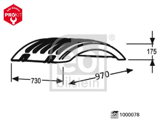 Verkleidung, Radhaus hinten links hinten rechts FEBI BILSTEIN 1000078 Bild Verkleidung, Radhaus hinten links hinten rechts FEBI BILSTEIN 1000078
