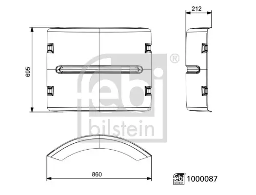 Verkleidung, Radhaus hinten links hinten rechts FEBI BILSTEIN 1000087 Bild Verkleidung, Radhaus hinten links hinten rechts FEBI BILSTEIN 1000087