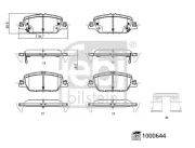 Bremsbelagsatz, Scheibenbremse Hinterachse FEBI BILSTEIN 1000644