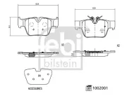 Bremsbelagsatz, Scheibenbremse Hinterachse FEBI BILSTEIN 1002001