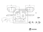 Bremsbelagsatz, Scheibenbremse Vorderachse FEBI BILSTEIN 1002006