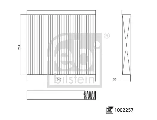 Filter, Innenraumluft FEBI BILSTEIN 1002257