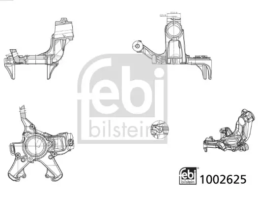 Achsschenkel, Radaufhängung Vorderachse rechts FEBI BILSTEIN 1002625