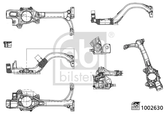Achsschenkel, Radaufhängung Vorderachse links FEBI BILSTEIN 1002630