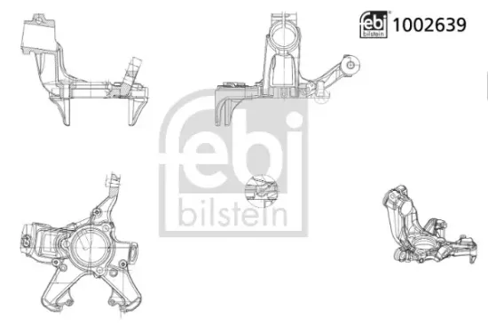 Achsschenkel, Radaufhängung Vorderachse links FEBI BILSTEIN 1002639 Bild Achsschenkel, Radaufhängung Vorderachse links FEBI BILSTEIN 1002639