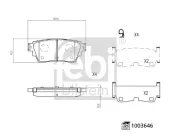 Bremsbelagsatz, Scheibenbremse Hinterachse FEBI BILSTEIN 1003646