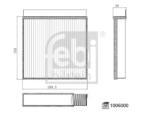 Filter, Innenraumluft FEBI BILSTEIN 1006000 Bild Filter, Innenraumluft FEBI BILSTEIN 1006000