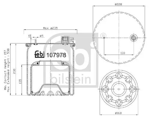 Bremsbelagsatz, Scheibenbremse Hinterachse FEBI BILSTEIN 116231 Bild Bremsbelagsatz, Scheibenbremse Hinterachse FEBI BILSTEIN 116231