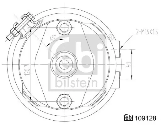 Membranbremszylinder FEBI BILSTEIN 109128 Bild Membranbremszylinder FEBI BILSTEIN 109128