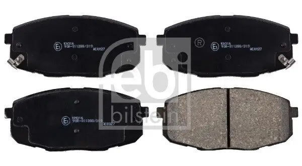 Bremsbelagsatz, Scheibenbremse Vorderachse FEBI BILSTEIN 170119