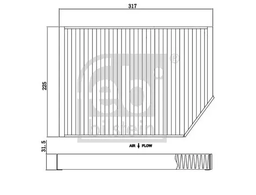 Filter, Innenraumluft FEBI BILSTEIN 174437 Bild Filter, Innenraumluft FEBI BILSTEIN 174437