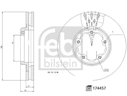 Radlager Vorderachse links Vorderachse rechts FEBI BILSTEIN 176628