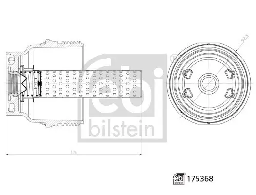 Deckel, Ölfiltergehäuse FEBI BILSTEIN 175368 Bild Deckel, Ölfiltergehäuse FEBI BILSTEIN 175368