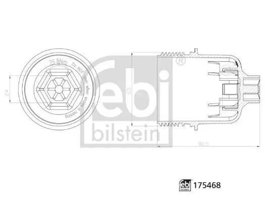 Deckel, Ölfiltergehäuse FEBI BILSTEIN 175468 Bild Deckel, Ölfiltergehäuse FEBI BILSTEIN 175468