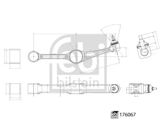 Lenker, Radaufhängung Vorderachse rechts unten hinten FEBI BILSTEIN 176067 Bild Lenker, Radaufhängung Vorderachse rechts unten hinten FEBI BILSTEIN 176067