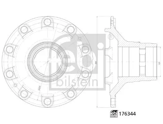 Bremssattel Vorderachse rechts FEBI BILSTEIN 178171