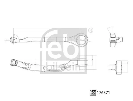 Lenker, Radaufhängung hinten unten Vorderachse links FEBI BILSTEIN 176371 Bild Lenker, Radaufhängung hinten unten Vorderachse links FEBI BILSTEIN 176371