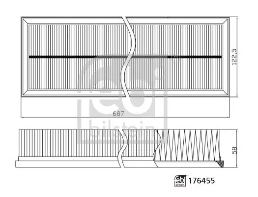 Luftfilter FEBI BILSTEIN 176455 Bild Luftfilter FEBI BILSTEIN 176455