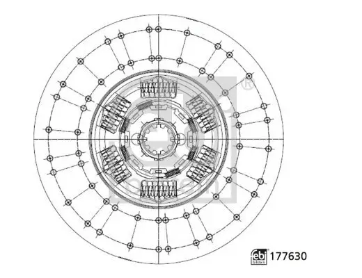 Kupplungsscheibe FEBI BILSTEIN 177630 Bild Kupplungsscheibe FEBI BILSTEIN 177630