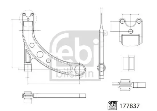 Lenker, Radaufhängung Vorderachse rechts unten FEBI BILSTEIN 177837 Bild Lenker, Radaufhängung Vorderachse rechts unten FEBI BILSTEIN 177837