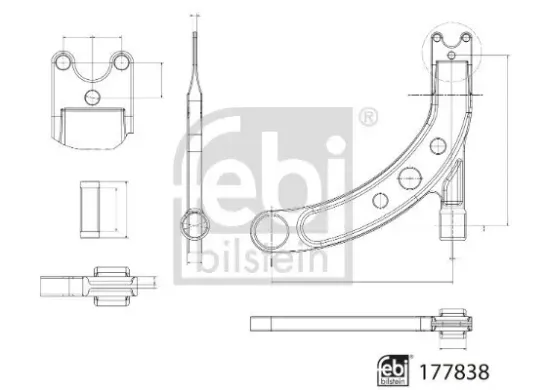 Lenker, Radaufhängung Vorderachse links unten FEBI BILSTEIN 177838 Bild Lenker, Radaufhängung Vorderachse links unten FEBI BILSTEIN 177838