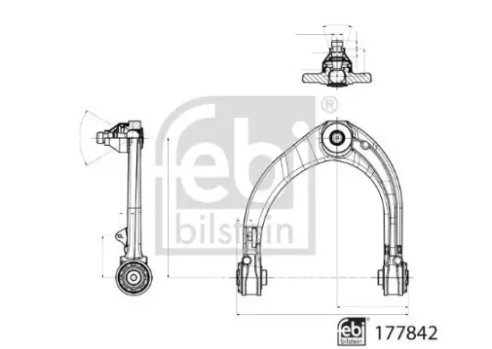 Lenker, Radaufhängung Vorderachse links oben FEBI BILSTEIN 177842 Bild Lenker, Radaufhängung Vorderachse links oben FEBI BILSTEIN 177842