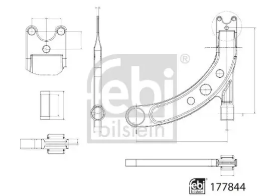 Lenker, Radaufhängung Vorderachse links FEBI BILSTEIN 177844 Bild Lenker, Radaufhängung Vorderachse links FEBI BILSTEIN 177844