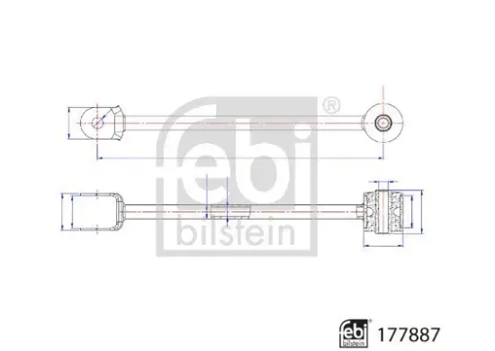 Lenker, Radaufhängung Hinterachse links unten außen Hinterachse rechts FEBI BILSTEIN 177887 Bild Lenker, Radaufhängung Hinterachse links unten außen Hinterachse rechts FEBI BILSTEIN 177887