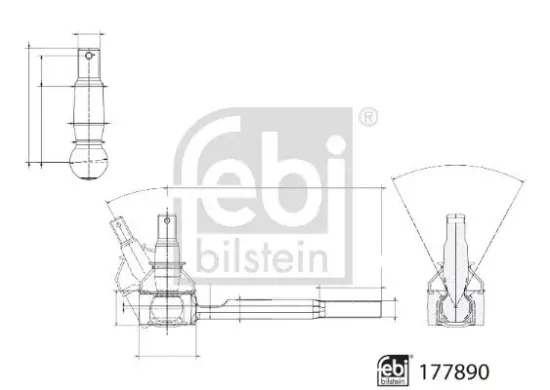 Spurstangenkopf außen Vorderachse links Vorderachse rechts FEBI BILSTEIN 177890 Bild Spurstangenkopf außen Vorderachse links Vorderachse rechts FEBI BILSTEIN 177890