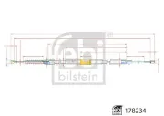 Seilzug, Feststellbremse hinten links hinten rechts FEBI BILSTEIN 178234