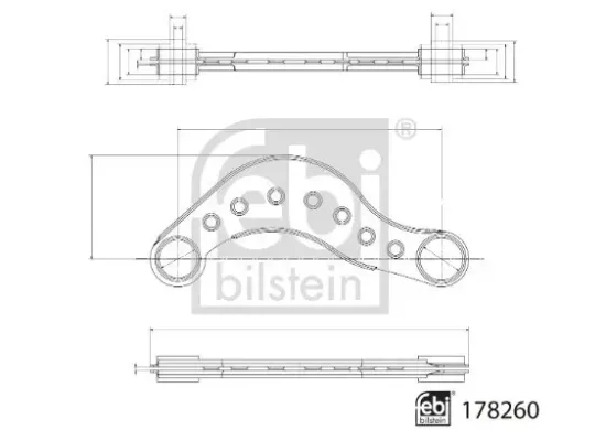 Lenker, Radaufhängung Hinterachse links oben Hinterachse rechts FEBI BILSTEIN 178260 Bild Lenker, Radaufhängung Hinterachse links oben Hinterachse rechts FEBI BILSTEIN 178260