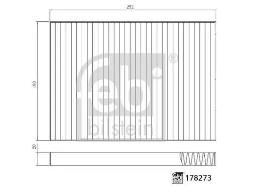 Filter, Innenraumluft FEBI BILSTEIN 178273 Bild Filter, Innenraumluft FEBI BILSTEIN 178273