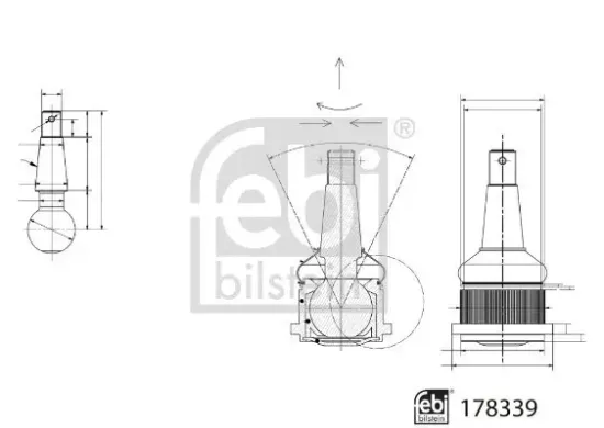 Trag-/Führungsgelenk FEBI BILSTEIN 178339 Bild Trag-/Führungsgelenk FEBI BILSTEIN 178339